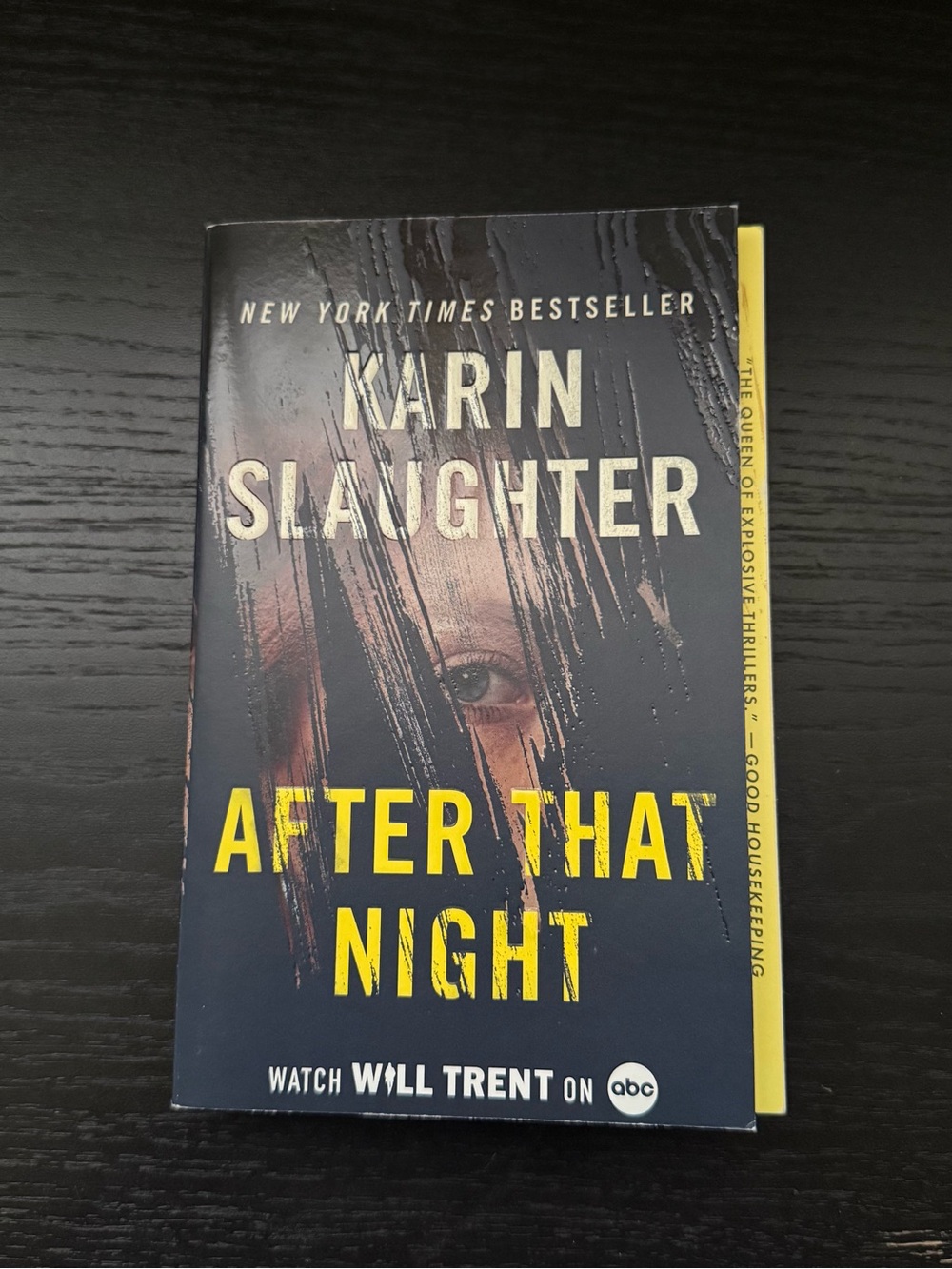 After That Night - Navy and Yellow Paperback Thriller